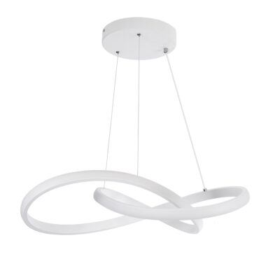 LEDTM® DEXTER 61050 Μοντέρνο Κρεμαστό Φωτιστικό Οροφής LED 72W 8064lm 300° AC 220-240V IP20 Ρυθμιζόμενο Λευκό CCT με Χειριστήριο από 2700K έως 6000K Dimmable - Lumileds SMD Chip - Λευκό Ματ - Μ56 x Π56 x Υ14cm - 3 Χρόνια Εγγύηση - Image 3