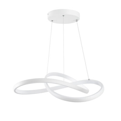 LEDTM® DEXTER 61050 Μοντέρνο Κρεμαστό Φωτιστικό Οροφής LED 72W 8064lm 300° AC 220-240V IP20 Ρυθμιζόμενο Λευκό CCT με Χειριστήριο από 2700K έως 6000K Dimmable - Lumileds SMD Chip - Λευκό Ματ - Μ56 x Π56 x Υ14cm - 3 Χρόνια Εγγύηση - Image 5