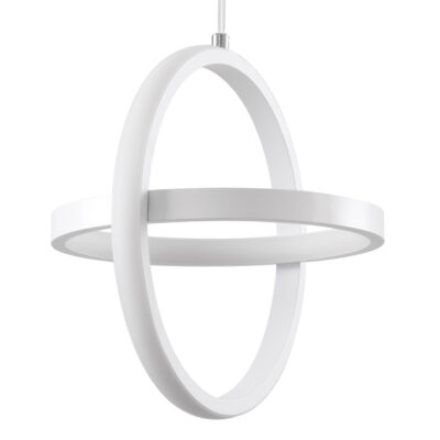 LEDTM® ALICE 61056 Κρεμαστό Φωτιστικό Οροφής Design LED CCT 20W 2400lm 300° AC 220-240V - Εναλλαγή Φωτισμού μέσω Διακόπτη On/Off All In One Ψυχρό 6000k+Φυσικό 4500k+Θερμό 2700k Μ25 x Π22 x Υ25cm - Λευκό - Image 3