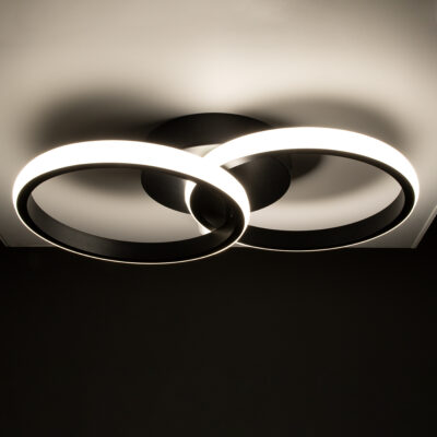 LEDTM® CORA 61058 Φωτιστικό Οροφής Design LED CCT 18W 2160lm 300° AC 220-240V - Εναλλαγή Φωτισμού μέσω Διακόπτη On/Off All In One Ψυχρό 6000k+Φυσικό 4500k+Θερμό 2700k Μ36 x Π20.5 x Υ7cm - Μαύρο - Image 7