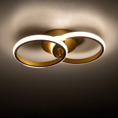 LEDTM® CORA 61060 Φωτιστικό Οροφής Design LED CCT 18W 2160lm 300° AC 220-240V - Εναλλαγή Φωτισμού μέσω Διακόπτη On/Off All In One Ψυχρό 6000k+Φυσικό 4500k+Θερμό 2700k Μ36 x Π20.5 x Υ7cm - Χρυσό Βούρτσας - Image 7