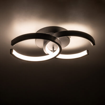 LEDTM® EVA 61067 Μοντέρνο Φωτιστικό Οροφής LED 16W 1920lm 300° AC 220-240V IP20 Ρυθμιζόμενο Λευκό CCT με On/Off 2700K/4500K/6000K - Lumileds SMD Chip - Μαύρο Ματ - Μ33 x Π21 x Υ7cm - 3 Χρόνια Εγγύηση - Image 7