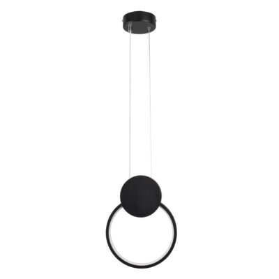 LEDTM® CYCLOS 61073 Κρεμαστό Φωτιστικό Οροφής Design LED CCT 9W 1080lm 300° AC 220-240V - Εναλλαγή Φωτισμού μέσω Διακόπτη On/Off All In One Ψυχρό 6000k+Φυσικό 4500k+Θερμό 2700k Μ21 x Π2.3 x Υ26.5cm - Μαύρο - Image 5