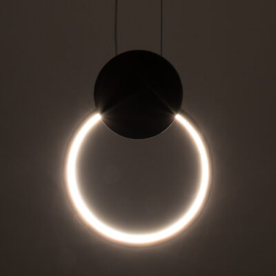 LEDTM® CYCLOS 61073 Κρεμαστό Φωτιστικό Οροφής Design LED CCT 9W 1080lm 300° AC 220-240V - Εναλλαγή Φωτισμού μέσω Διακόπτη On/Off All In One Ψυχρό 6000k+Φυσικό 4500k+Θερμό 2700k Μ21 x Π2.3 x Υ26.5cm - Μαύρο - Image 10