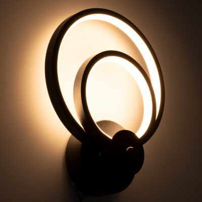 LEDTM® FREDDIE 61076 Φωτιστικό Τοίχου - Απλίκα Design LED CCT 15W 1800lm 300° AC 220-240V - Εναλλαγή Φωτισμού μέσω Διακόπτη On/Off All In One Ψυχρό 6000k+Φυσικό 4500k+Θερμό 2700k Μ20 x Π7.5 x Υ25cm - Μαύρο - Image 7