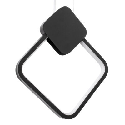 LEDTM® MARY 61082 Κρεμαστό Φωτιστικό Οροφής Design LED CCT 12W 1440lm 300° AC 220-240V - Εναλλαγή Φωτισμού μέσω Διακόπτη On/Off All In One Ψυχρό 6000k+Φυσικό 4500k+Θερμό 2700k Μ20 x Π2.3 x Υ28.5cm - Μαύρο - Image 3