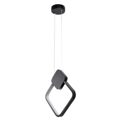 LEDTM® MARY 61082 Κρεμαστό Φωτιστικό Οροφής Design LED CCT 12W 1440lm 300° AC 220-240V - Εναλλαγή Φωτισμού μέσω Διακόπτη On/Off All In One Ψυχρό 6000k+Φυσικό 4500k+Θερμό 2700k Μ20 x Π2.3 x Υ28.5cm - Μαύρο - Image 4