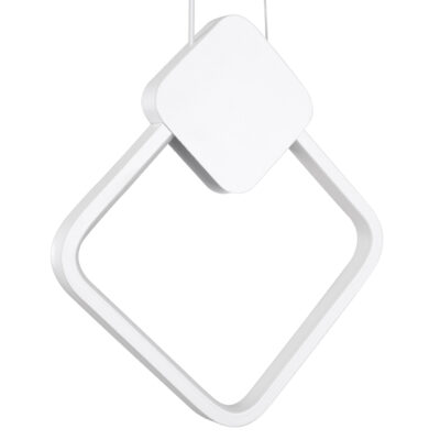 LEDTM® MARY 61083 Κρεμαστό Φωτιστικό Οροφής Design LED CCT 12W 1440lm 300° AC 220-240V - Εναλλαγή Φωτισμού μέσω Διακόπτη On/Off All In One Ψυχρό 6000k+Φυσικό 4500k+Θερμό 2700k Μ20 x Π2.3 x Υ28.5cm - Λευκό - Image 3