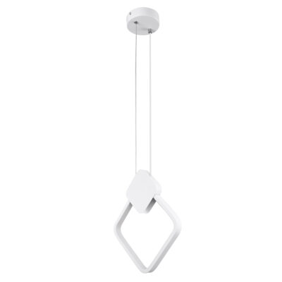 LEDTM® MARY 61083 Κρεμαστό Φωτιστικό Οροφής Design LED CCT 12W 1440lm 300° AC 220-240V - Εναλλαγή Φωτισμού μέσω Διακόπτη On/Off All In One Ψυχρό 6000k+Φυσικό 4500k+Θερμό 2700k Μ20 x Π2.3 x Υ28.5cm - Λευκό - Image 4