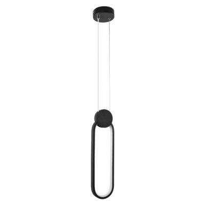 LEDTM® ILDI 61088 Κρεμαστό Φωτιστικό Οροφής Design LED CCT 12W 1440lm 300° AC 220-240V - Εναλλαγή Φωτισμού μέσω Διακόπτη On/Off All In One Ψυχρό 6000k+Φυσικό 4500k+Θερμό 2700k Μ10 x Π2.3 x Υ38cm - Μαύρο - Image 4