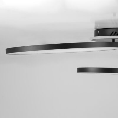 LEDTM® NEMESIS 61108 Μοντέρνο Φωτιστικό Οροφής LED 98W 11858lm 360° AC 220-240V IP20 Ρυθμιζόμενο Λευκό CCT με Χειριστήριο από 2700K έως 6000K Dimmable - Lumileds SMD Chip - Μαύρο Ματ - Μ89 x Π60 x Υ19cm - 3 Χρόνια Εγγύηση - Image 7