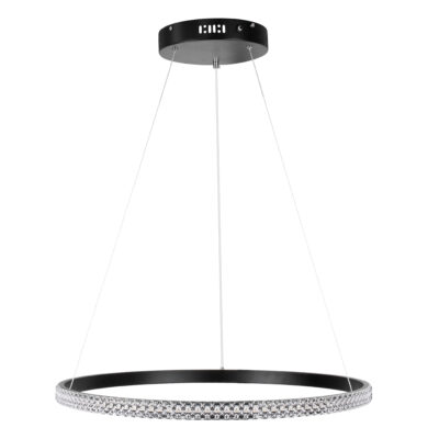 LEDTM® DIAMOND 61130 Μοντέρνο Κρεμαστό Φωτιστικό Οροφής LED 45W 5230lm 360° AC 220-240V IP20 Ρυθμιζόμενο Λευκό CCT με Χειριστήριο από 2700K έως 6000K Dimmable - Lumileds SMD Chip - Μαυρό Ματ - Μ60 x Π60 x Υ3cm - 3 Χρόνια Εγγύηση - Image 5
