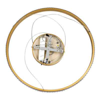LEDTM® DIAMOND 61131 Μοντέρνο Κρεμαστό Φωτιστικό Οροφής LED 45W 5230lm 360° AC 220-240V IP20 Ρυθμιζόμενο Λευκό CCT με Χειριστήριο από 2700K έως 6000K Dimmable - Lumileds SMD Chip - Χρυσό Βούρτσας - Μ60 x Π60 x Υ3cm - 3 Χρόνια Εγγύηση - Image 8