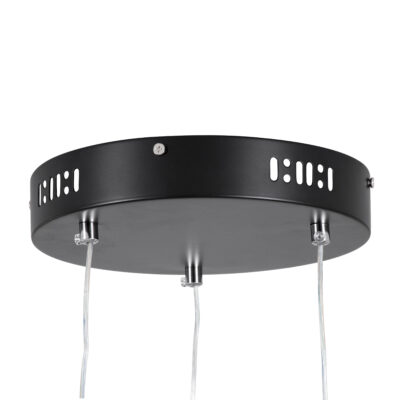 LEDTM® DIAMOND TETRA 61148 Κρεμαστό Φωτιστικό Δαχτυλίδι-Κύκλος LED CCT 150W 18379lm 360° AC 220-240V - Εναλλαγή Φωτισμού μέσω Τηλεχειριστηρίου All In One Ψυχρό 6000k+Φυσικό 4500k+Θερμό 2700k Dimmable Φ25+40+60+80cm - Μαύρο - 3 Years Warranty - Image 7