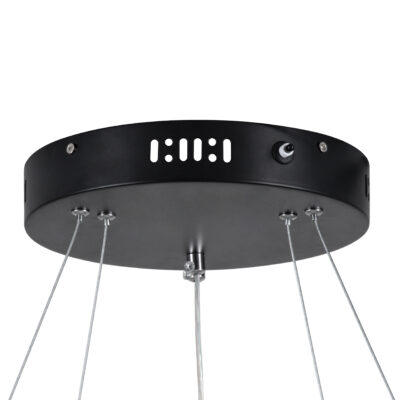 LEDTM® DIAMOND DUO 61150-DECO Κρεμαστό Φωτιστικό Δαχτυλίδι-Κύκλος LED CCT 75W 8743lm 360° AC 220-240V - Εναλλαγή Φωτισμού μέσω Τηλεχειριστηρίου All In One Ψυχρό 6000k+Φυσικό 4500k+Θερμό 2700k Dimmable Φ40+60cm - Μαύρο - 3 Years Warranty - Image 9