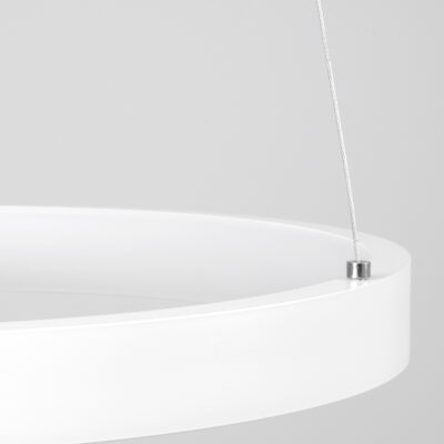 LEDTM® NEMESIS 61156 Μοντέρνο Κρεμαστό Φωτιστικό Οροφής LED 30W 3513lm 360° AC 220-240V IP20 Ρυθμιζόμενο Λευκό CCT με Χειριστήριο από 2700K έως 6000K Dimmable - Lumileds SMD Chip - Λευκό Ματ - Μ40 x Π40 x Υ4cm - 3 Χρόνια Εγγύηση - Image 6