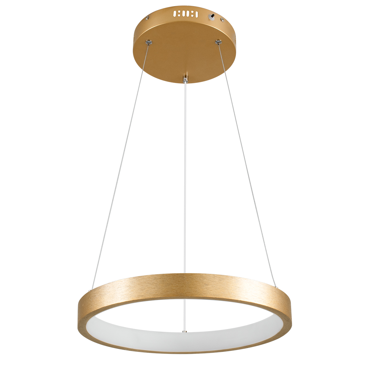 LEDTM® NEMESIS 61157 Μοντέρνο Κρεμαστό Φωτιστικό Οροφής LED 30W 3513lm 360° AC 220-240V IP20 Ρυθμιζόμενο Λευκό CCT με Χειριστήριο από 2700K έως 6000K Dimmable - Lumileds SMD Chip - Χρυσό Βούρτσας - Μ40 x Π40 x Υ4cm - 3 Χρόνια Εγγύηση - Image 3