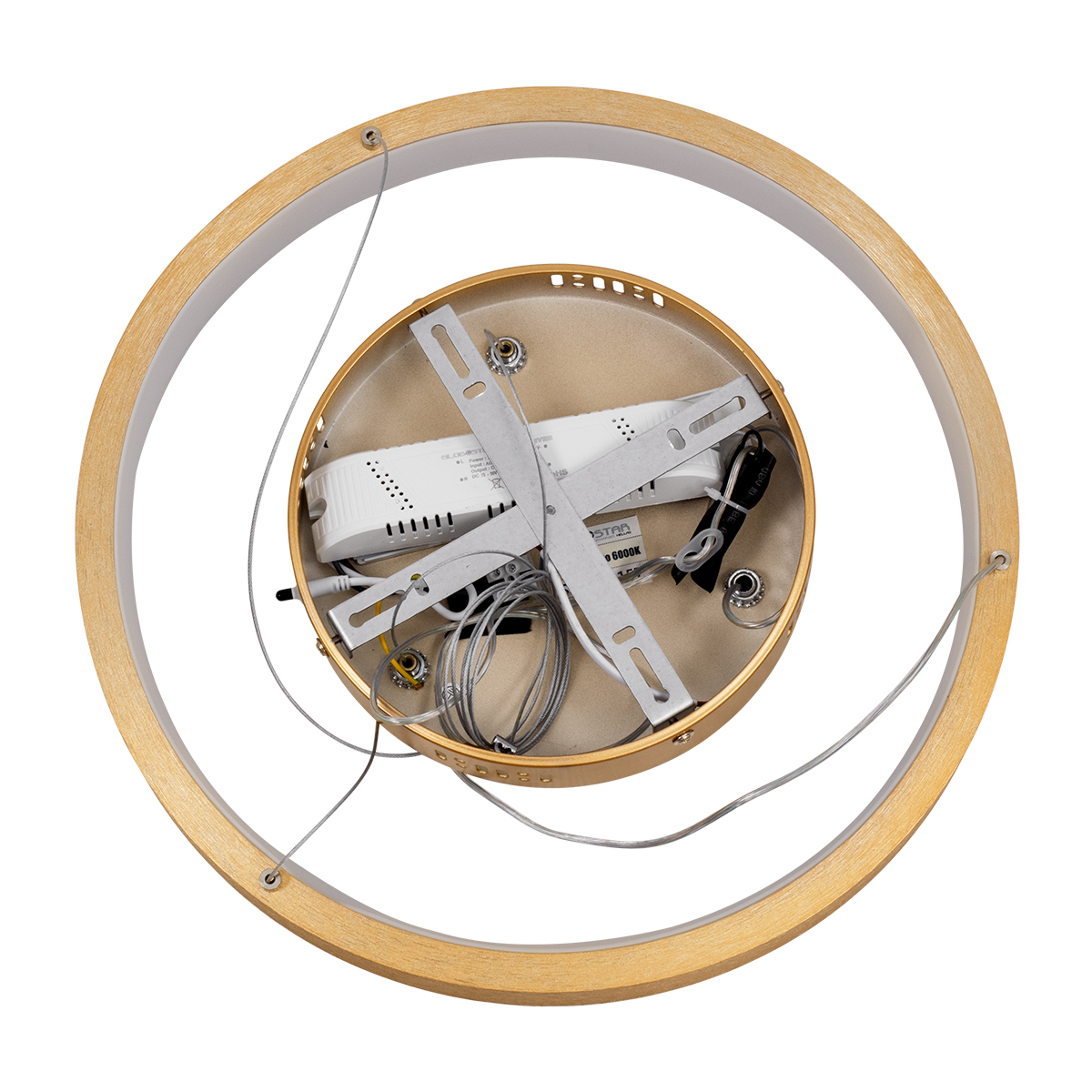 LEDTM® NEMESIS 61157 Μοντέρνο Κρεμαστό Φωτιστικό Οροφής LED 30W 3513lm 360° AC 220-240V IP20 Ρυθμιζόμενο Λευκό CCT με Χειριστήριο από 2700K έως 6000K Dimmable - Lumileds SMD Chip - Χρυσό Βούρτσας - Μ40 x Π40 x Υ4cm - 3 Χρόνια Εγγύηση - Image 8
