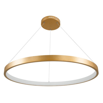 LEDTM® NEMESIS 61163 Μοντέρνο Κρεμαστό Φωτιστικό Οροφής LED 67W 7689lm 360° AC 220-240V IP20 Ρυθμιζόμενο Λευκό CCT με Χειριστήριο από 2700K έως 6000K Dimmable - Lumileds SMD Chip - Χρυσό Βούρτσας - Μ80 x Π80 x Υ4cm - 3 Χρόνια Εγγύηση - Image 3