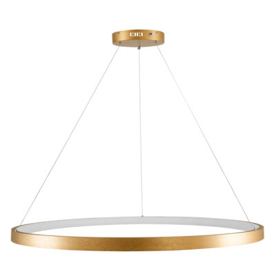 LEDTM® NEMESIS 61166 Μοντέρνο Κρεμαστό Φωτιστικό Οροφής LED 75W 8743lm 360° AC 220-240V IP20 Ρυθμιζόμενο Λευκό CCT με Χειριστήριο από 2700K έως 6000K Dimmable - Lumileds SMD Chip - Χρυσό Βούρτσας - Μ100 x Π100 x Υ4cm - 3 Χρόνια Εγγύηση - Image 5