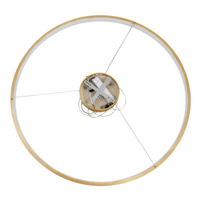 LEDTM® NEMESIS 61166 Μοντέρνο Κρεμαστό Φωτιστικό Οροφής LED 75W 8743lm 360° AC 220-240V IP20 Ρυθμιζόμενο Λευκό CCT με Χειριστήριο από 2700K έως 6000K Dimmable - Lumileds SMD Chip - Χρυσό Βούρτσας - Μ100 x Π100 x Υ4cm - 3 Χρόνια Εγγύηση - Image 8