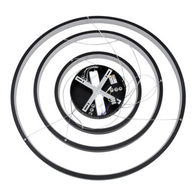 LEDTM® NEMESIS TRIO 61170-DECO Κρεμαστό Φωτιστικό Δαχτυλίδι-Κύκλος LED CCT 120W 14723lm 360° AC 220-240V - Εναλλαγή Φωτισμού μέσω Τηλεχειριστηρίου All In One Ψυχρό 6000k+Φυσικό 4500k+Θερμό 2700k Dimmable Φ40+60+80cm - Μαύρο - 3 Years Warranty - Image 10