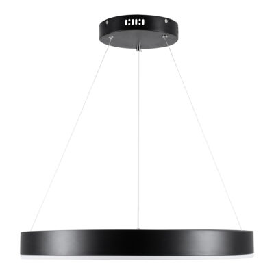 LEDTM® VENOM 61176 Κρεμαστό Φωτιστικό Δαχτυλίδι-Κύκλος LED CCT 45W 5269lm 120° AC 220-240V - Εναλλαγή Φωτισμού μέσω Τηλεχειριστηρίου All In One Ψυχρό 6000K+Φυσικό 4500K+Θερμό 2700K Dimmable Φ60cm - Μαύρο - 3 Years Warranty - Image 4