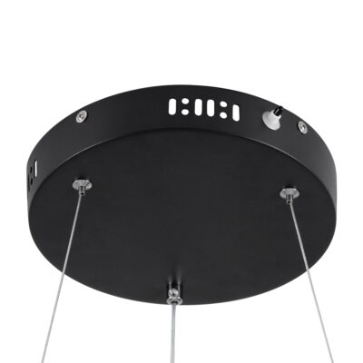 LEDTM® VENOM 61176 Κρεμαστό Φωτιστικό Δαχτυλίδι-Κύκλος LED CCT 45W 5269lm 120° AC 220-240V - Εναλλαγή Φωτισμού μέσω Τηλεχειριστηρίου All In One Ψυχρό 6000K+Φυσικό 4500K+Θερμό 2700K Dimmable Φ60cm - Μαύρο - 3 Years Warranty - Image 7