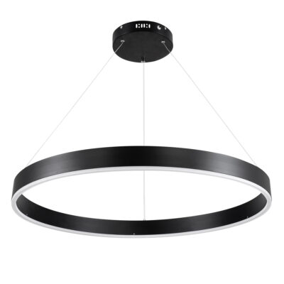 LEDTM® VENOM 61179 Μοντέρνο Κρεμαστό Φωτιστικό Οροφής LED 67W 7863lm 120° AC 220-240V IP20 Ρυθμιζόμενο Λευκό CCT με Χειριστήριο από 2700K έως 6000K Dimmable - Lumileds SMD Chip - Μαύρο Ματ - Μ80 x Π80 x Υ6.5cm - 3 Χρόνια Εγγύηση - Image 3