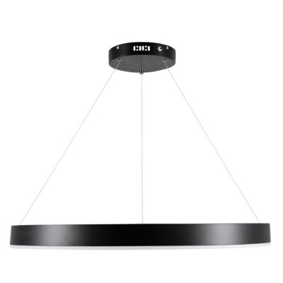 LEDTM® VENOM 61179 Μοντέρνο Κρεμαστό Φωτιστικό Οροφής LED 67W 7863lm 120° AC 220-240V IP20 Ρυθμιζόμενο Λευκό CCT με Χειριστήριο από 2700K έως 6000K Dimmable - Lumileds SMD Chip - Μαύρο Ματ - Μ80 x Π80 x Υ6.5cm - 3 Χρόνια Εγγύηση - Image 4