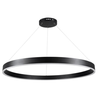 LEDTM® VENOM 61182 Μοντέρνο Κρεμαστό Φωτιστικό Οροφής LED 75W 8818lm 120° AC 220-240V IP20 Ρυθμιζόμενο Λευκό CCT με Χειριστήριο από 2700K έως 6000K Dimmable - Lumileds SMD Chip - Μαύρο Ματ - Μ100 x Π100 x Υ6.5cm - 3 Χρόνια Εγγύηση - Image 3