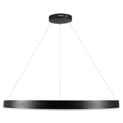 LEDTM® VENOM 61182 Μοντέρνο Κρεμαστό Φωτιστικό Οροφής LED 75W 8818lm 120° AC 220-240V IP20 Ρυθμιζόμενο Λευκό CCT με Χειριστήριο από 2700K έως 6000K Dimmable - Lumileds SMD Chip - Μαύρο Ματ - Μ100 x Π100 x Υ6.5cm - 3 Χρόνια Εγγύηση - Image 4