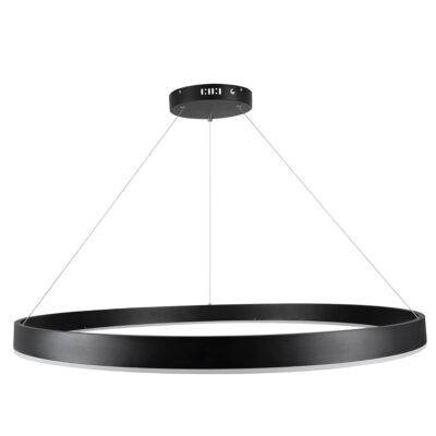 LEDTM® VENOM 61182 Μοντέρνο Κρεμαστό Φωτιστικό Οροφής LED 75W 8818lm 120° AC 220-240V IP20 Ρυθμιζόμενο Λευκό CCT με Χειριστήριο από 2700K έως 6000K Dimmable - Lumileds SMD Chip - Μαύρο Ματ - Μ100 x Π100 x Υ6.5cm - 3 Χρόνια Εγγύηση - Image 5