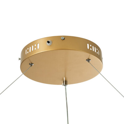 LEDTM® VENOM 61184 Κρεμαστό Φωτιστικό Δαχτυλίδι-Κύκλος LED CCT 75W 8818lm 120° AC 220-240V - Εναλλαγή Φωτισμού μέσω Τηλεχειριστηρίου All In One Ψυχρό 6000K+Φυσικό 4500K+Θερμό 2700K Dimmable Φ100cm - Χρυσό Βούρτσας - 3 Years Warranty - Image 7