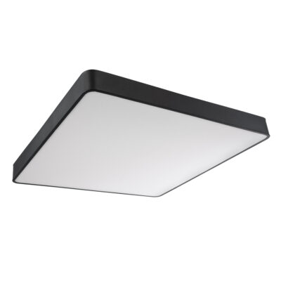 LEDTM® KAMALA 61210-S Πλαφονιέρα Οροφής LED CCT 100W 11020lm 120° AC 220-240V - Εναλλαγή Φωτισμού μέσω Τηλεχειριστηρίου All In One Ψυχρό 6000k+Φυσικό 4500k+Θερμό 2700k Dimmable Μ80 x Π80 x Υ8cm- Μαύρο - 3 Years Warranty - Image 3