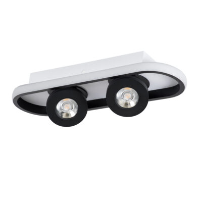 LEDTM® NESPO 61212 Φωτιστικό Οροφής Linear Design LED CCT με Κινούμενα Σποτ LED Spot Downlight 36W 4032lm 360° & 45° AC 220-240V - Εναλλαγή Φωτισμού μέσω Διακόπτη On/Off All In One Ψυχρό 6000k+Φυσικό 4500k+Θερμό 2700k Μ40 x Π13 x Υ6.5cm - Μαύρο - Image 3