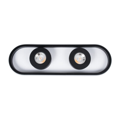 LEDTM® NESPO 61212 Φωτιστικό Οροφής Linear Design LED CCT με Κινούμενα Σποτ LED Spot Downlight 36W 4032lm 360° & 45° AC 220-240V - Εναλλαγή Φωτισμού μέσω Διακόπτη On/Off All In One Ψυχρό 6000k+Φυσικό 4500k+Θερμό 2700k Μ40 x Π13 x Υ6.5cm - Μαύρο - Image 5
