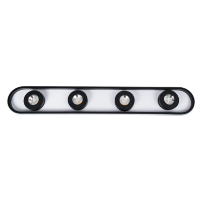 LEDTM® NESPO 61214 Φωτιστικό Οροφής Linear Design LED CCT με Κινούμενα Σποτ LED Spot Downlight 48W 5376lm 360° & 45° AC 220-240V - Εναλλαγή Φωτισμού μέσω Διακόπτη On/Off All In One Ψυχρό 6000k+Φυσικό 4500k+Θερμό 2700k Μ80 x Π13 x Υ6.5cm - Μαύρο - Image 5