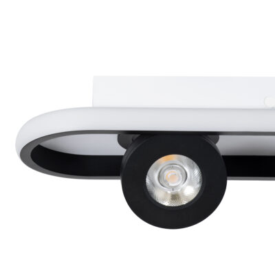 LEDTM® NESPO 61214 Φωτιστικό Οροφής Linear Design LED CCT με Κινούμενα Σποτ LED Spot Downlight 48W 5376lm 360° & 45° AC 220-240V - Εναλλαγή Φωτισμού μέσω Διακόπτη On/Off All In One Ψυχρό 6000k+Φυσικό 4500k+Θερμό 2700k Μ80 x Π13 x Υ6.5cm - Μαύρο - Image 9