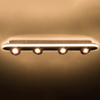 LEDTM® NESPO 61215 Φωτιστικό Οροφής Linear Design LED CCT με Κινούμενα Σποτ LED Spot Downlight 48W 5376lm 360° & 45° AC 220-240V - Εναλλαγή Φωτισμού μέσω Διακόπτη On/Off All In One Ψυχρό 6000k+Φυσικό 4500k+Θερμό 2700k Μ80 x Π13 x Υ6.5cm - Λευκό - Image 11