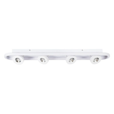 LEDTM® NESPO 61215 Φωτιστικό Οροφής Linear Design LED CCT με Κινούμενα Σποτ LED Spot Downlight 48W 5376lm 360° & 45° AC 220-240V - Εναλλαγή Φωτισμού μέσω Διακόπτη On/Off All In One Ψυχρό 6000k+Φυσικό 4500k+Θερμό 2700k Μ80 x Π13 x Υ6.5cm - Λευκό - Image 4