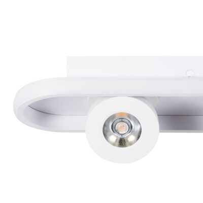 LEDTM® NESPO 61215 Φωτιστικό Οροφής Linear Design LED CCT με Κινούμενα Σποτ LED Spot Downlight 48W 5376lm 360° & 45° AC 220-240V - Εναλλαγή Φωτισμού μέσω Διακόπτη On/Off All In One Ψυχρό 6000k+Φυσικό 4500k+Θερμό 2700k Μ80 x Π13 x Υ6.5cm - Λευκό - Image 9