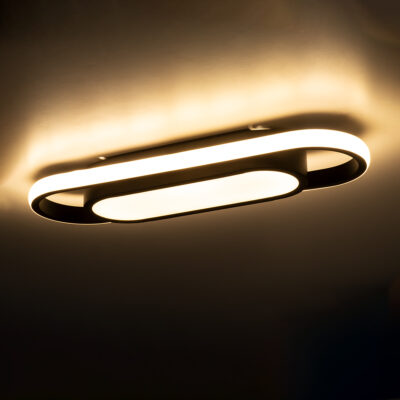 LEDTM® IGOR 61216 Φωτιστικό Οροφής Linear Design LED CCT 24W 2880lm 210° AC 220-240V - Εναλλαγή Φωτισμού μέσω Διακόπτη On/Off All In One Ψυχρό 6000k+Φυσικό 4500k+Θερμό 2700k Μ41 x Π13 x Υ4.5cm - Μαύρο - 3 Years Warranty - Image 8
