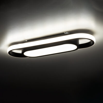 LEDTM® IGOR 61216 Φωτιστικό Οροφής Linear Design LED CCT 24W 2880lm 210° AC 220-240V - Εναλλαγή Φωτισμού μέσω Διακόπτη On/Off All In One Ψυχρό 6000k+Φυσικό 4500k+Θερμό 2700k Μ41 x Π13 x Υ4.5cm - Μαύρο - 3 Years Warranty - Image 9