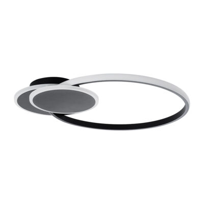 LEDTM® CIRCUO 61229 Φωτιστικό Οροφής Δαχτυλίδι-Κύκλος LED CCT 75W 8400lm 360° AC 220-240V - Εναλλαγή Φωτισμού μέσω Τηλεχειριστηρίου All In One Ψυχρό 6000k+Φυσικό 4500k+Θερμό 2700k Dimmable Μ53 x Π42.5 x Υ9cm - Μαύρο - 3 Years Warranty - Image 3