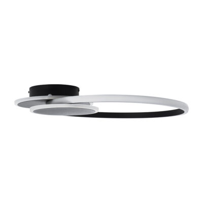 LEDTM® CIRCUO 61229 Φωτιστικό Οροφής Δαχτυλίδι-Κύκλος LED CCT 75W 8400lm 360° AC 220-240V - Εναλλαγή Φωτισμού μέσω Τηλεχειριστηρίου All In One Ψυχρό 6000k+Φυσικό 4500k+Θερμό 2700k Dimmable Μ53 x Π42.5 x Υ9cm - Μαύρο - 3 Years Warranty - Image 4