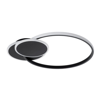 LEDTM® CIRCUO 61229 Φωτιστικό Οροφής Δαχτυλίδι-Κύκλος LED CCT 75W 8400lm 360° AC 220-240V - Εναλλαγή Φωτισμού μέσω Τηλεχειριστηρίου All In One Ψυχρό 6000k+Φυσικό 4500k+Θερμό 2700k Dimmable Μ53 x Π42.5 x Υ9cm - Μαύρο - 3 Years Warranty - Image 5