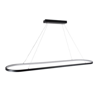 LEDTM® BOLIVAR 61271 Μοντέρνο Κρεμαστό Φωτιστικό Οροφής LED 54W 6210lm 360° AC 220-240V IP20 Ρυθμιζόμενο Λευκό CCT με Χειριστήριο από 2700K έως 6000K Dimmable - Lumileds SMD Chip - Μαύρο Ματ - Μ120 x Π30 x Υ2cm - 3 Χρόνια Εγγύηση - Image 6