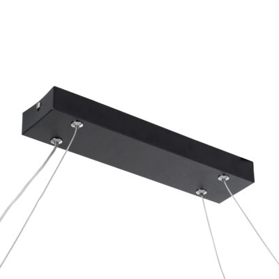 LEDTM® BOLIVAR 61271 Μοντέρνο Κρεμαστό Φωτιστικό Οροφής LED 54W 6210lm 360° AC 220-240V IP20 Ρυθμιζόμενο Λευκό CCT με Χειριστήριο από 2700K έως 6000K Dimmable - Lumileds SMD Chip - Μαύρο Ματ - Μ120 x Π30 x Υ2cm - 3 Χρόνια Εγγύηση - Image 8