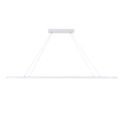LEDTM® BOLIVAR 61272 Μοντέρνο Κρεμαστό Φωτιστικό Οροφής LED 54W 6210lm 360° AC 220-240V IP20 Ρυθμιζόμενο Λευκό CCT με Χειριστήριο από 2700K έως 6000K Dimmable - Lumileds SMD Chip - Λευκό Ματ - Μ120 x Π30 x Υ2cm - 3 Χρόνια Εγγύηση - Image 5